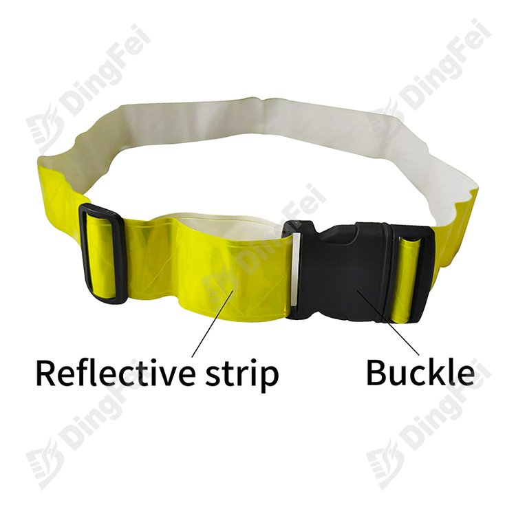 Adjustable Reflective PVC Safety Waist Belt - 